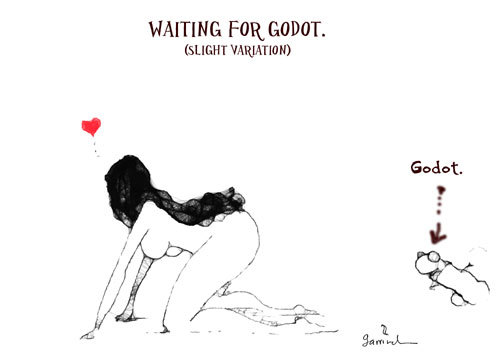Cartoon: Waiting for Godot (medium) by Garrincha tagged 