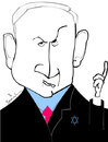 Cartoon: Benjamin Netanyahu (small) by Garrincha tagged caricatures