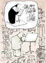 Cartoon: Easel thoughts or CEOs galore (small) by Garrincha tagged gag,cartoon,garrincha,ceo,thoughts