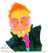 Cartoon: Elton John (small) by Garrincha tagged caricature portrait rock star elton john