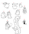 Cartoon: Monsters1 (small) by Garrincha tagged sketch,animals