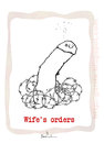 Cartoon: Orders (small) by Garrincha tagged sex,marriage,doctor,economy,dinosaurs,computers,malpractice,construction,erotic,plum,dust,guitar,penis,women,love,arm,balloon,castle,blur