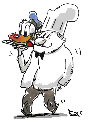Cartoon: el cocinero! (medium) by el Becs tagged comida