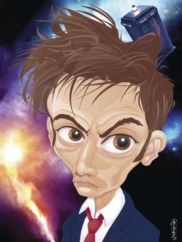 Cartoon: David Tennant (medium) by buzz tagged doctor,the