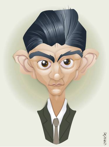 Cartoon: Franz Kafka (medium) by buzz tagged kafka