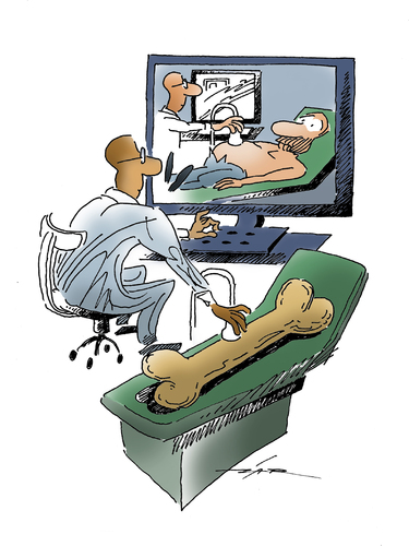Cartoon: abdominal ultrasound (medium) by zluetic tagged ultrasound,luetic