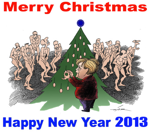 Cartoon: happy (medium) by zluetic tagged happy,new,year