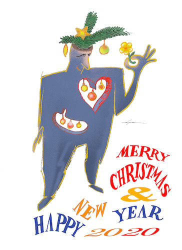 Cartoon: happy (medium) by zluetic tagged happy,new,year