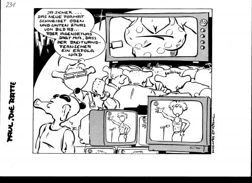 Cartoon: TV-Format (medium) by 6aus49 tagged micha,strahl,paul,ratte,tv