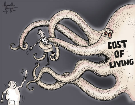 Cartoon: Cost of living (medium) by awantha tagged cost,of,living