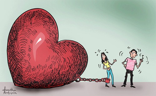 Cartoon: love (medium) by awantha tagged love