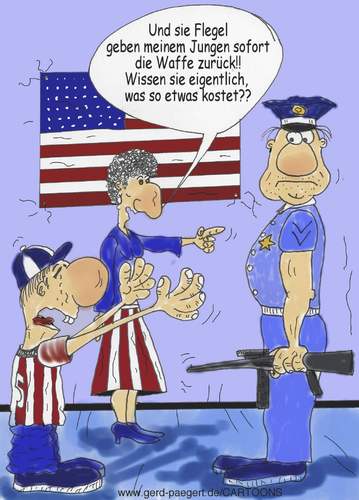 Cartoon: Ordnung muss sein (medium) by boogieplayer tagged waffengesetz
