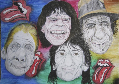 Cartoon: Rolling Heads (medium) by boogieplayer tagged rolling,stones