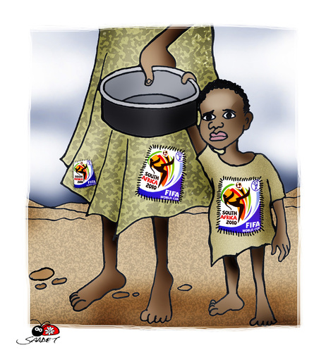 Cartoon: Africa........ (medium) by saadet demir yalcin tagged south,africa,2010,syalcin