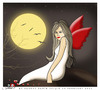 Cartoon: Broken Heart (small) by saadet demir yalcin tagged saadet sdy valentines day heart woman moon