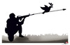 Cartoon: Bullet (small) by saadet demir yalcin tagged sdy saadet syalcin turkey bullet nowar peace dove