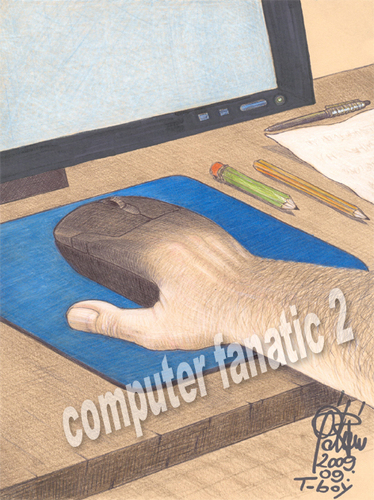 Cartoon: COMPUTER FANATIC 2 (medium) by T-BOY tagged computer,fanatic