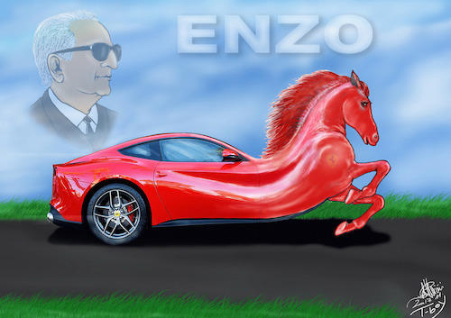 Cartoon: ENZO (medium) by T-BOY tagged enzo