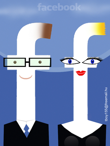 Cartoon: Facebook (medium) by T-BOY tagged facebook