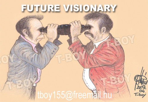 Cartoon: FUTURE VISIONARY (medium) by T-BOY tagged vi