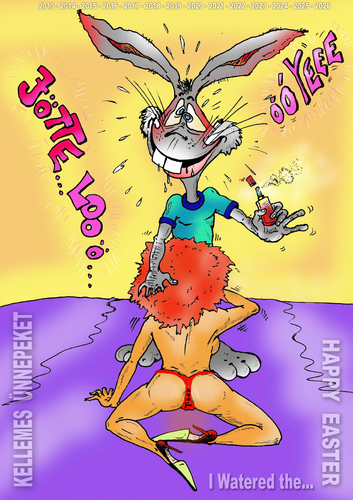 Cartoon: Happy Easter -  I Watered the (medium) by T-BOY tagged yeeeeeee