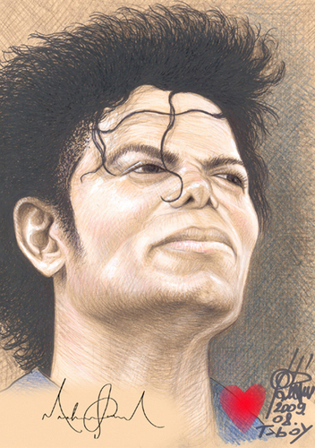 Cartoon: MJ (medium) by T-BOY tagged king