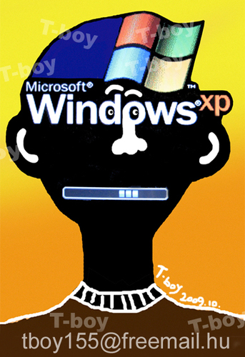 Cartoon: WINDOWS FACE (medium) by T-BOY tagged face