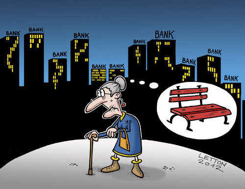 Cartoon: Die Krise (medium) by Nottel tagged bankenkrise