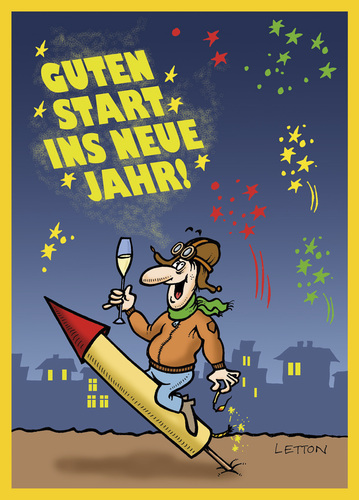 Cartoon: Happy New Year! (medium) by Nottel tagged jahreswechsel,neujahr,2014,silvester