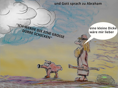 Cartoon: aus der bibel (medium) by wheelman tagged bibel,gott,abraham