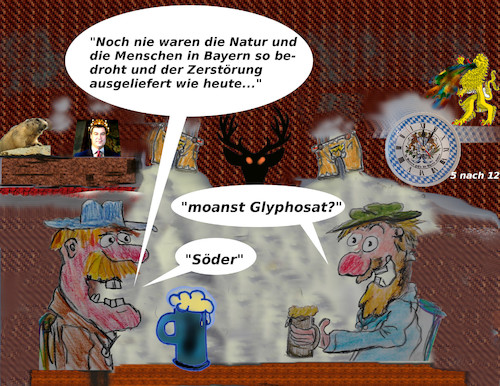Cartoon: der anfang vom ende (medium) by wheelman tagged bayern,csu,wahl,minister