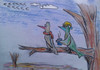 Cartoon: nichtzugvögel (small) by wheelman tagged winter,zugvögel