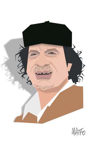 Cartoon: Gaddafi (medium) by geomateo tagged gaddafi