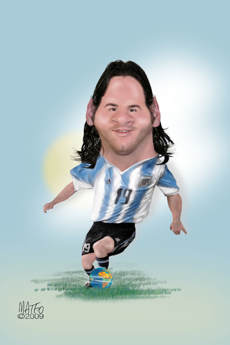 Cartoon: Lionel Messi (medium) by geomateo tagged sport,football,soccer,argentina,barcelona,lionel,messi