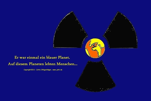 Cartoon: Es war einmal (medium) by Johli tagged atomausstieg,wahlen,merkel,erde,nukleare,strahlung