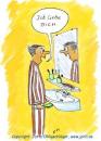 Cartoon: Ich liebe DICH (small) by Johli tagged liebe,männer,spiegel,bad,zahnpflege,