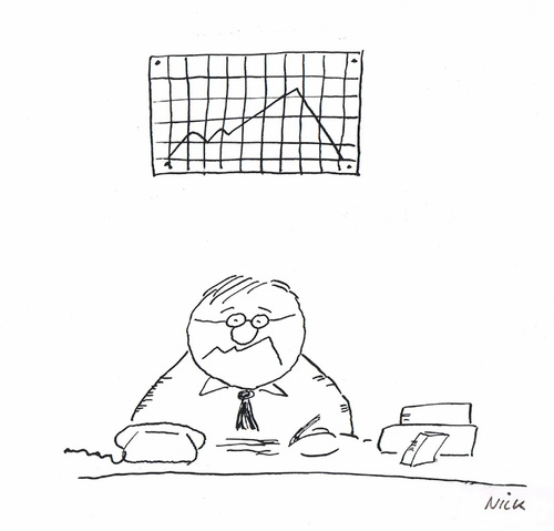 Cartoon: Ohne Titel (medium) by Oliver Kock tagged wirtschaft,misserfolg,erfolg,laune,aktienkurs,büro