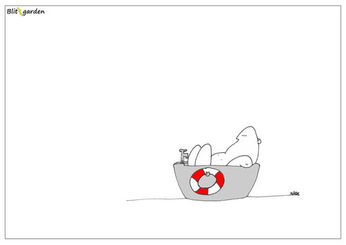 Cartoon: SIS - Sicher ist sicher (medium) by Oliver Kock tagged mann,badewanne,rettungsring,sicherheit,angst,risiko,risikominimierung,cartoon,nick,blitzgarden,sicher
