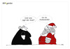 Cartoon: Ho Ho ... (small) by Oliver Kock tagged weihnachten,weihnachtsmann,hodenkrebs,christmas,mann,frau,santa,claus,krankheiten,feste,cartoon,nick,blitzgarden