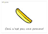 Cartoon: Pommes (small) by Oliver Kock tagged kunst,pommes,magritte,cartoon,nick,blitzgarden