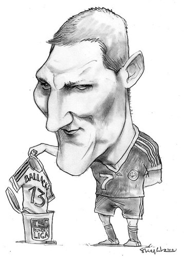 Cartoon: Bastian Schweinsteiger (medium) by stieglitz tagged bastian,schweinsteiger,karikatur,caricature