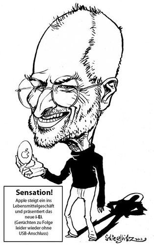 Cartoon: Steve Jobs (medium) by stieglitz tagged steve,jobs,karikatur,caricature