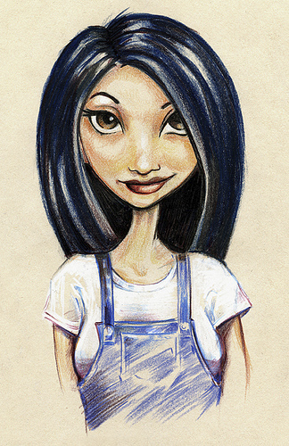 Cartoon: heshta (medium) by michaelscholl tagged overalls,sexy,woman