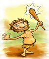 Cartoon: Cave Man (small) by michaelscholl tagged caveman,club