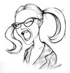 Cartoon: photogurrl (small) by michaelscholl tagged wink girl pigtails