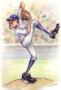Cartoon: the windup (small) by michaelscholl tagged baseball,pitcher,sports,pitch,windup