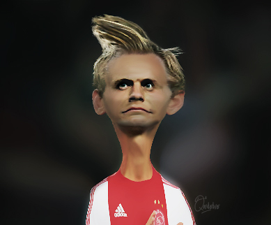 Cartoon: Siem de Jong (medium) by Quidebie tagged ajax,amsterdam,siem,de,jong,voetbal,soccer,speler,holland,dutch,nederland,competitie,spits,caricature,karikatuur,fun,grappig,photoshop,ster,joden,afca,410,vak,stadion,lol,famous,bekend,doelpunt