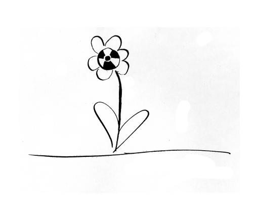 Cartoon: Blümlein (medium) by Tobias Wolff tagged blume,pflanze,atom,atomar,nuklear,krieg,atomwaffen