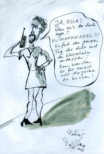 Cartoon: Klimawandel (medium) by Tobias Wolff tagged klima,wandel,mobil,telefon,handy,mallorca