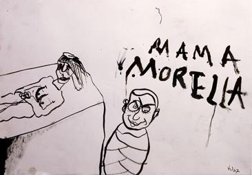Cartoon: Mama Morella (medium) by Tobias Wolff tagged baby,tod,edgar,allen,poe,